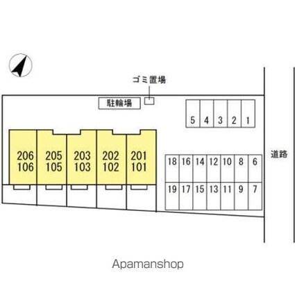 ビューメゾン[2LDK/48.23m2]の配置図