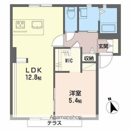 ラ．サルデーヌ[2DK/43.9m2]の間取図