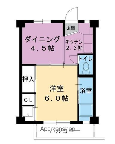 ビレッジハウス上乃木1号棟の間取り写真