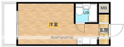 モナークマンション阿佐ヶ谷[1R/16.24m2]の間取図