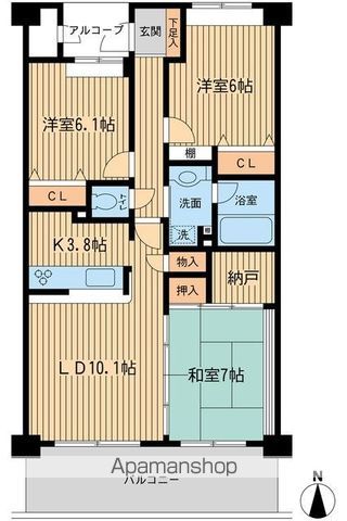 アソシエール野方の間取り