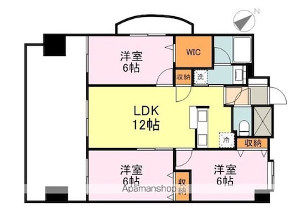 フラットリア春日[3LDK/62.69m2]の間取図