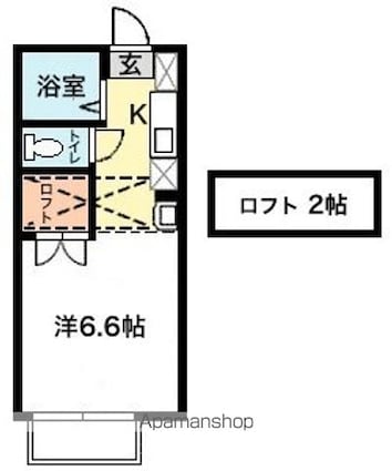 サニーライフ青山[1K/19.8m2]の間取図