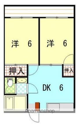 ラブレ吉藤[2DK/37.96m2]の間取図