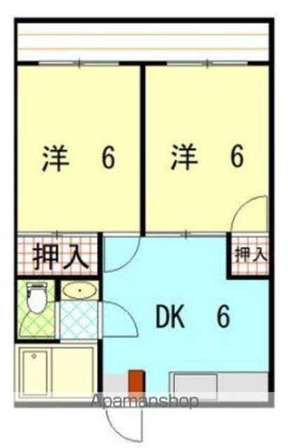 ラブレ吉藤[2DK/37.96m2]の間取図