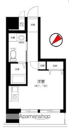 ヴィップ新宿御苑[1R/26m2]の間取図