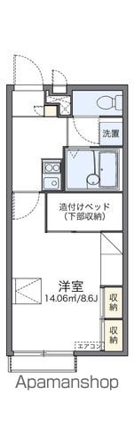 レオパレスル シエル ブルーの間取り写真