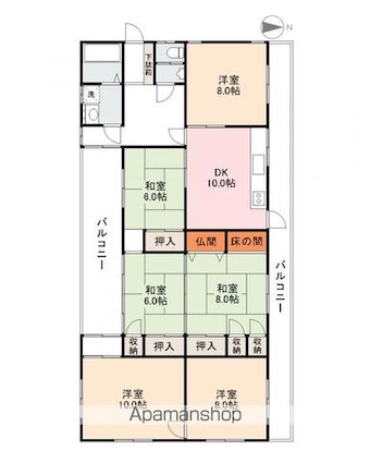 香川県高松市国分寺町新居[6DK/145.4m2]の間取図