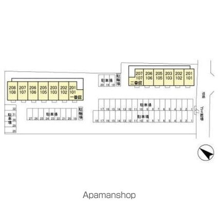 ラ・トゥール　一番館[1LDK/38.03m2]の配置図