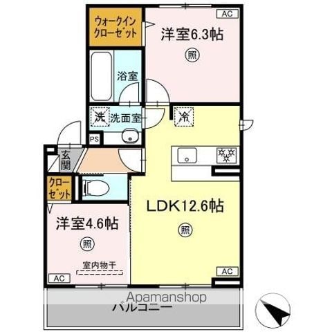 DーROOM別所町A棟の間取り写真