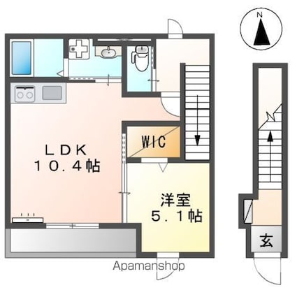 ｎｅｏｈｅｉｍ（ネオハイム）[1LDK/44.3m2]の間取図