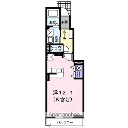 メゾン　アグリーアブル[1R/32.9m2]の間取図