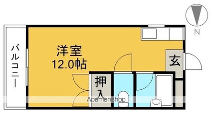 ベルデン朝倉[1R/23.08m2]の間取図
