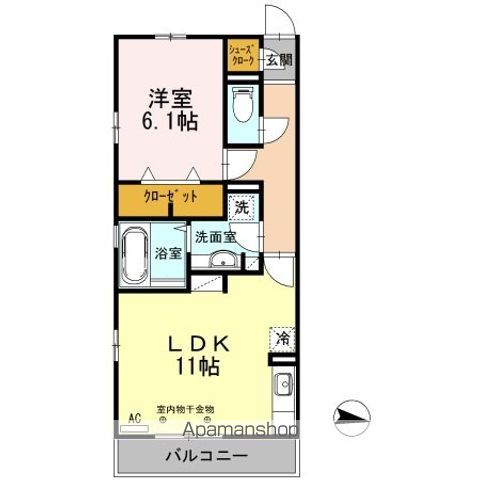 ＰＥＯＮＹ豊明 203 ｜ 東京都足立区扇３丁目6-12（賃貸アパート1LDK・2階・46.12㎡） その2
