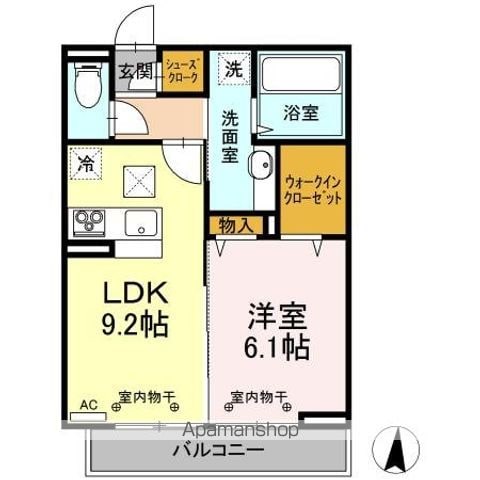フラット スクエアの間取り写真