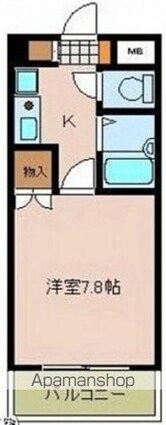 ドミトリー庚午壱番館[1K/23.8m2]の間取図