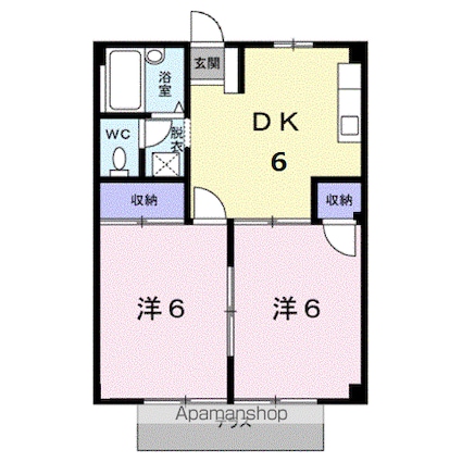 シティハイツさとうＡ[2DK/39.73m2]の間取図
