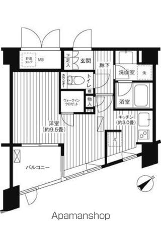 コスモリード新宿余丁町の間取り写真