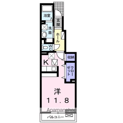 エルハーベン塩屋　Ａ[1R/34.15m2]の間取図