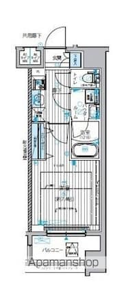 メインステージ錦糸町Ⅸ[1K/25.6m2]の間取図