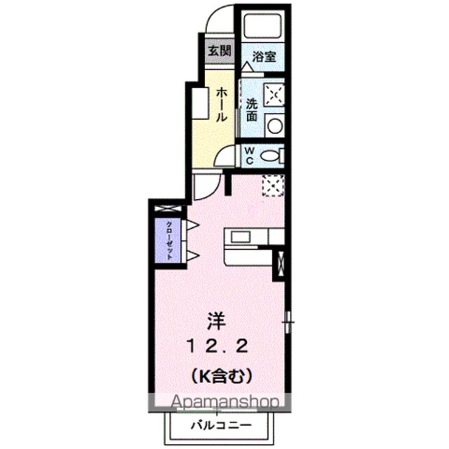 アンジュ・ドルミールＢ[1R/32.9m2]の間取図