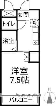 ＳＫマンション[1K/21.1m2]の間取図