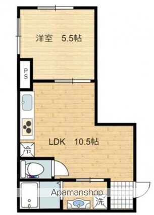 ＳＴビルⅡ[1LDK/34.3m2]の間取図