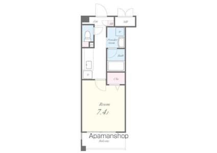 フローリッシュ（東京）[1K/26.51m2]の間取図