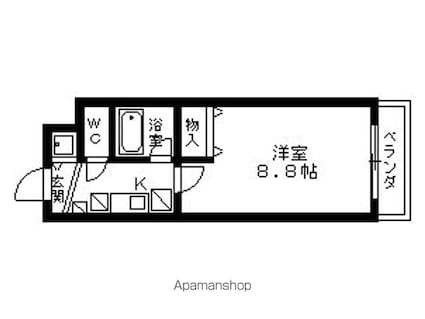 ニューサンライズ[1K/25m2]の間取図