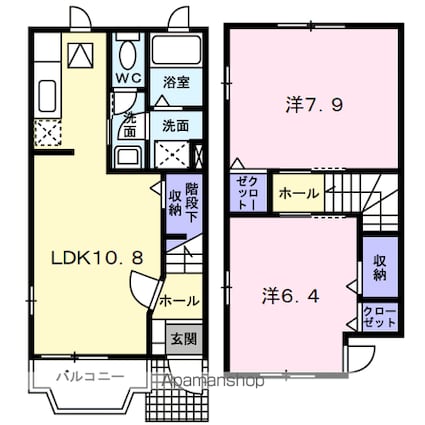コーポ　和Ⅱ　Ａ[2LDK/60.24m2]の間取図