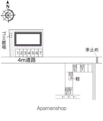 レオパレスヴィラ[1K/26.49m2]の配置図