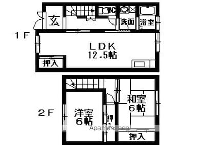 ＴＡＫＡＩハイツ[2LDK/65.42m2]の間取図