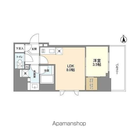 【大阪市中央区常盤町のマンションの間取り】