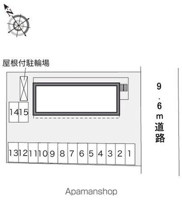 レオパレスプチベルク四番館[1K/20.7m2]の配置図