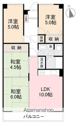 香川県高松市木太町[4LDK/70.01m2]の間取図