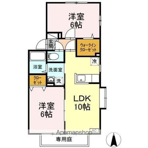 あきる野市留原のアパートの間取り