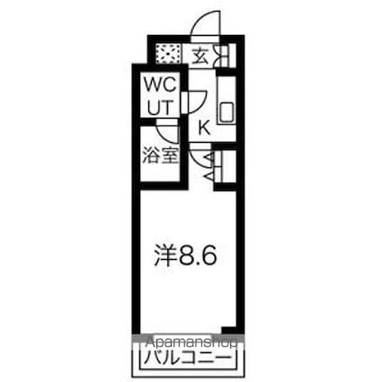 スパシエスタイル練馬春日町[1K/25.5m2]の間取図