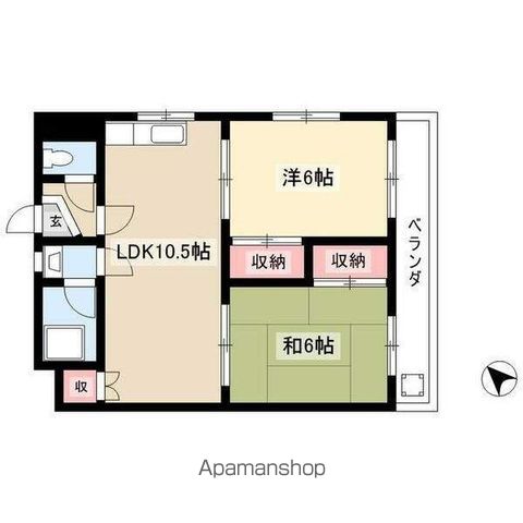 京和コーポの間取り写真
