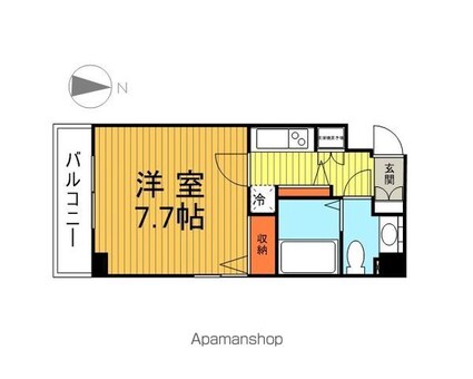 ヴェルト亀戸[1K/25.25m2]の間取図