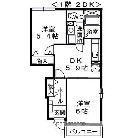 アルコバレーノBの間取り写真