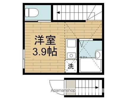 東京都三鷹市井の頭３丁目[1R/12.42m2]の間取図