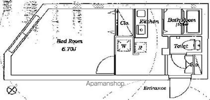 ＺＥＳＴＹ千歳船橋[1K/21.18m2]の間取図