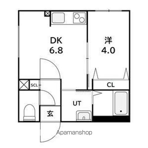 札幌市西区発寒三条のアパートの間取り