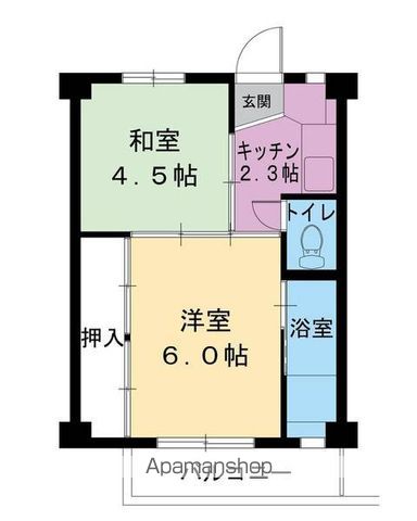 ビレッジハウス平山崎1号棟の間取り写真