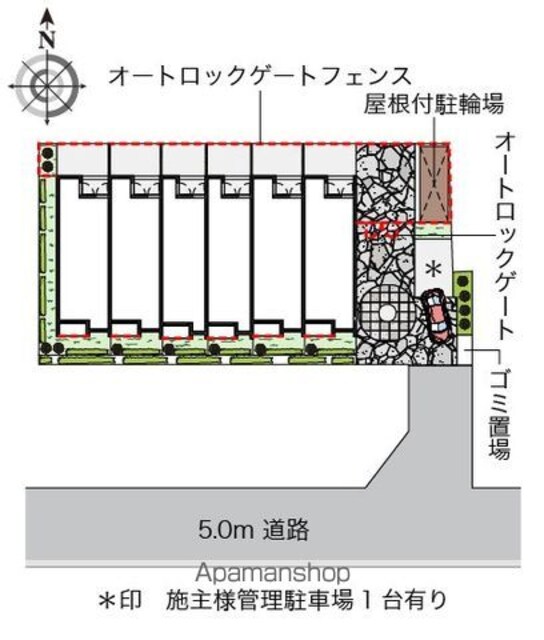 レオネクストカンフリエ[1R/31.43m2]の配置図