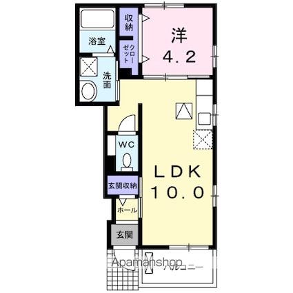 ブローテ[1LDK/37.76m2]の間取図