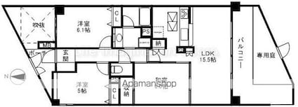 パーク・シティ膳所[3LDK/68.04m2]の間取図