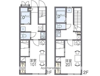 レオパレスＭＹ中山[1K/26.08m2]の間取図