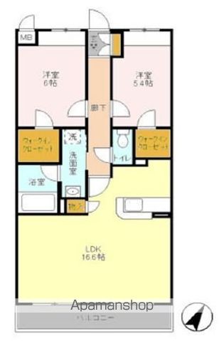 立川市栄町のマンションの間取り