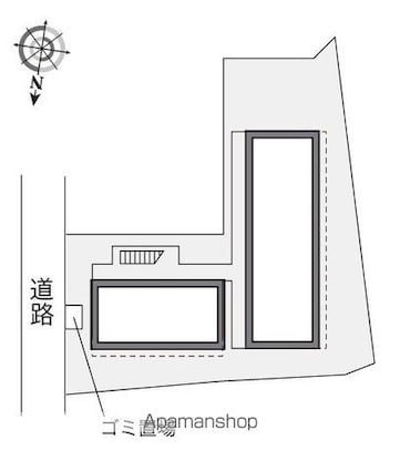 レオパレスシャンブル壱番館[1K/19.87m2]の配置図
